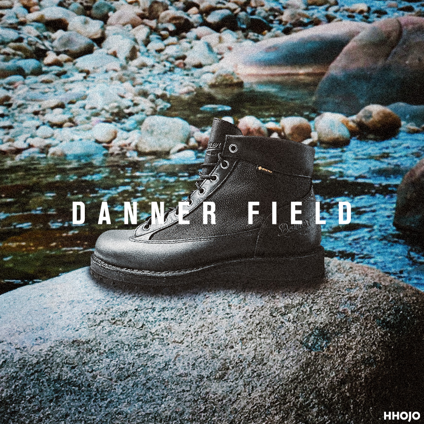 【試着のみ】Danner　ダナーフィールド　25.5cm　ブラック　ゴアテックス素材フルグレインレザーナイロン